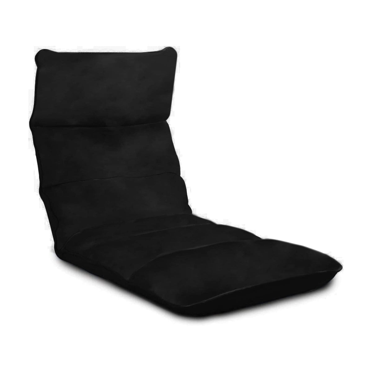 Picnic Velvet Foldable Floor Chair - 120x50x15 cm Black