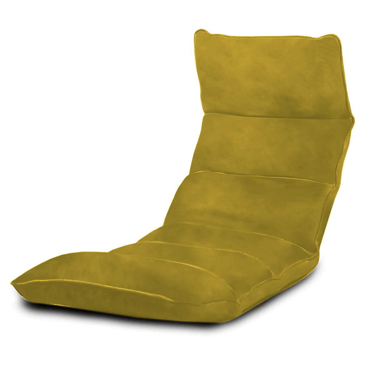 Picnic Velvet Foldable Floor Chair - 120x50x15 cm Gold