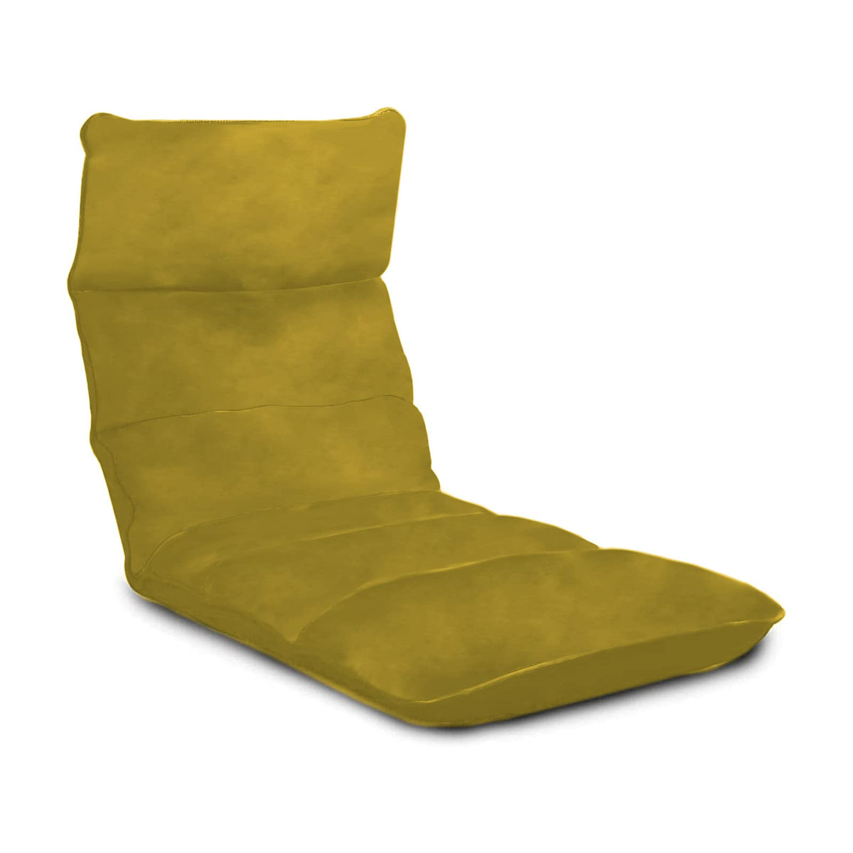Picnic Velvet Foldable Floor Chair - 120x50x15 cm Gold