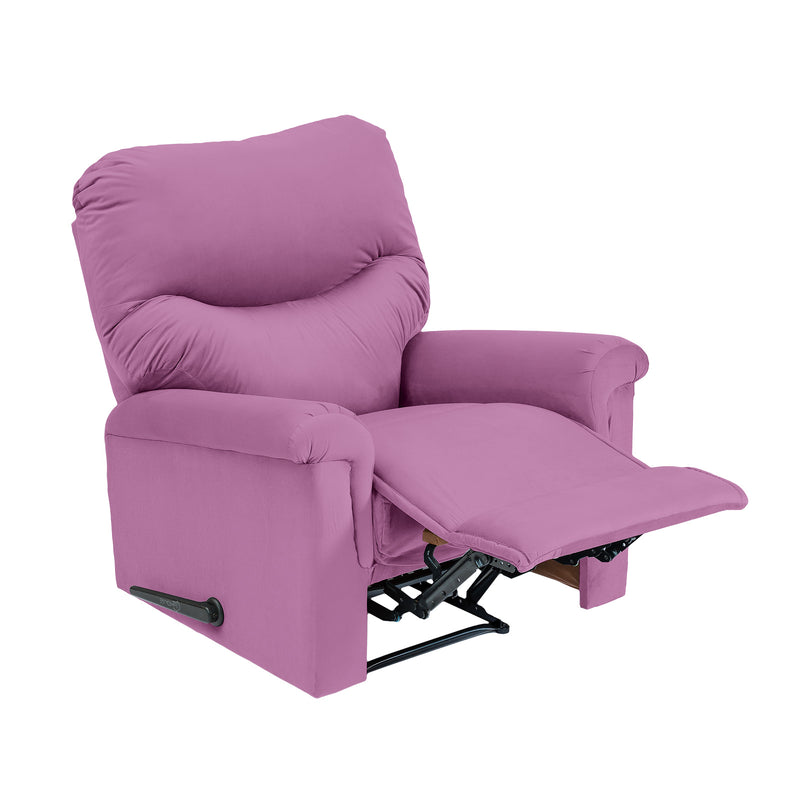 Velvet Rocking Recliner Chair - Light Purple - NZ110