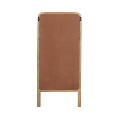 60x28 Leaner Footed Mirror, Natural - Al Rugaib Furniture