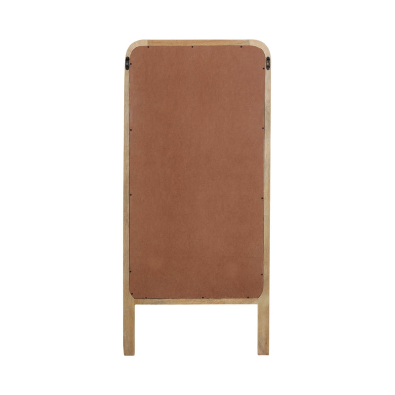 60x28 Leaner Footed Mirror, Natural - Al Rugaib Furniture