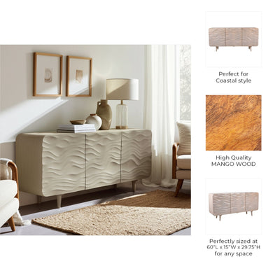 60x30" Shorefront Cabinet, Tan - Al Rugaib Furniture