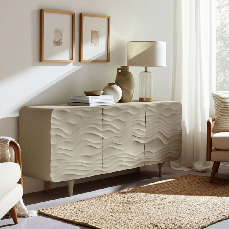 60x30" Shorefront Cabinet, Tan - Al Rugaib Furniture