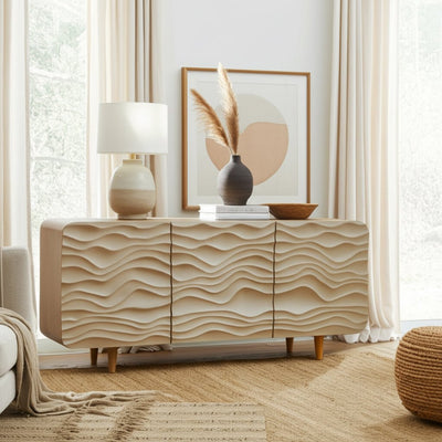 60x30" Shorefront Cabinet, Tan - Al Rugaib Furniture