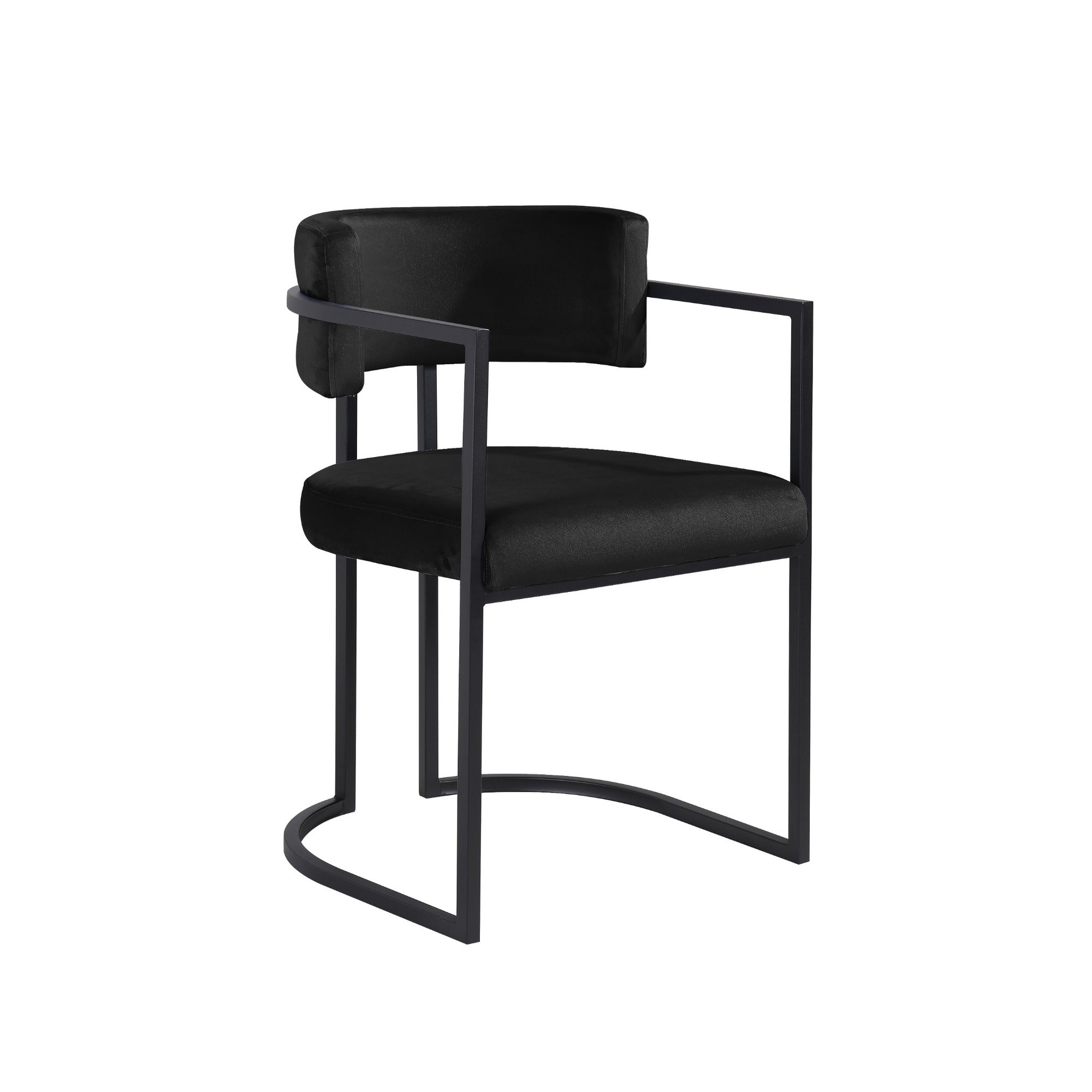 Alexa DC-603 Chair — Black — Velvet — Black Legs