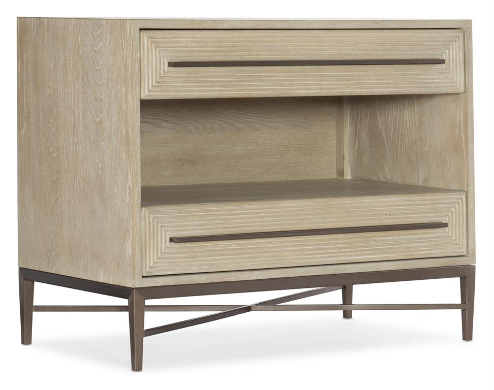 كاسكيد طاولة الليل ذات درجين Cascade Two-Drawer Nightstand