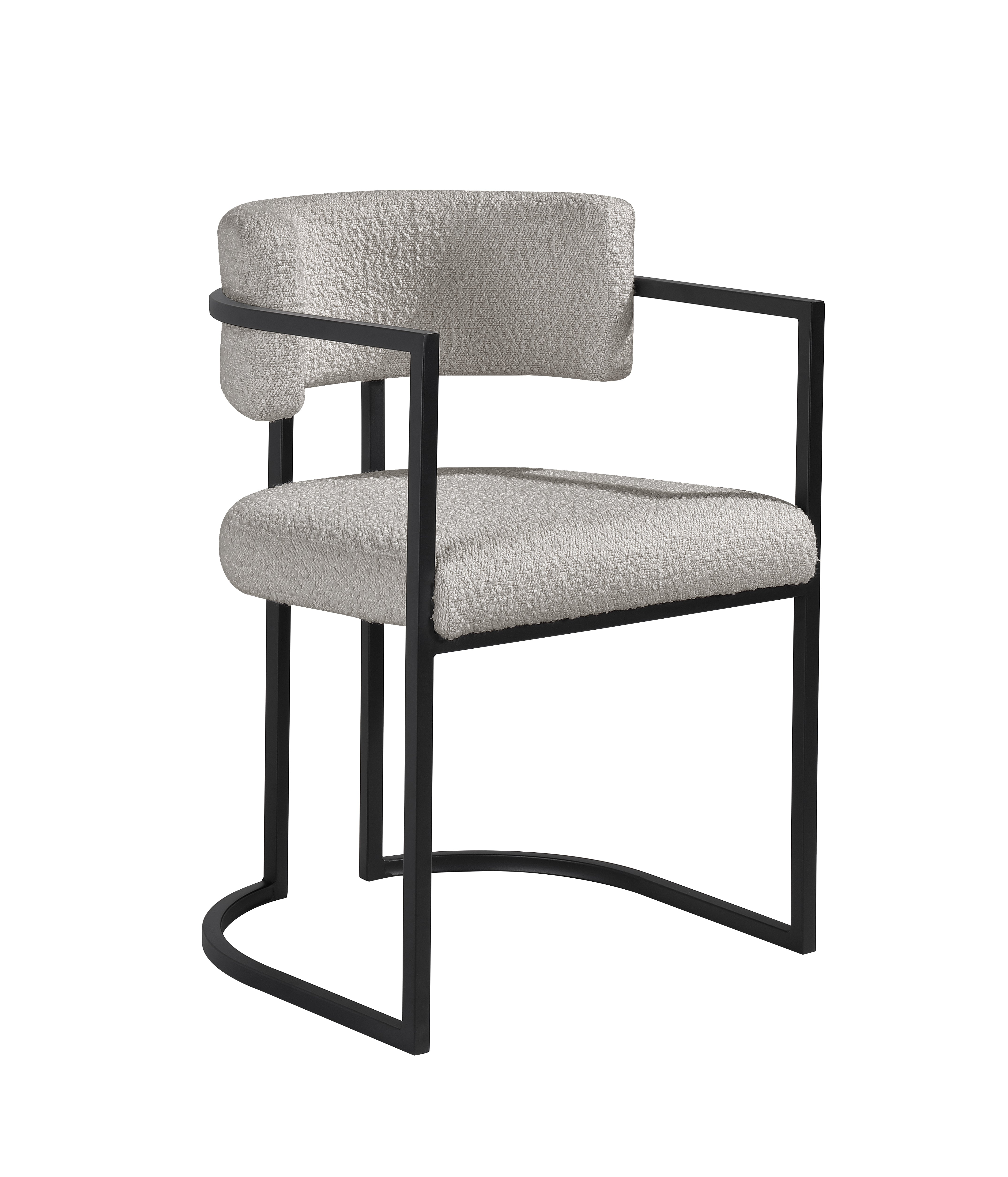 Alexa DC-603 Chair — Tan — Boucle — Black Legs