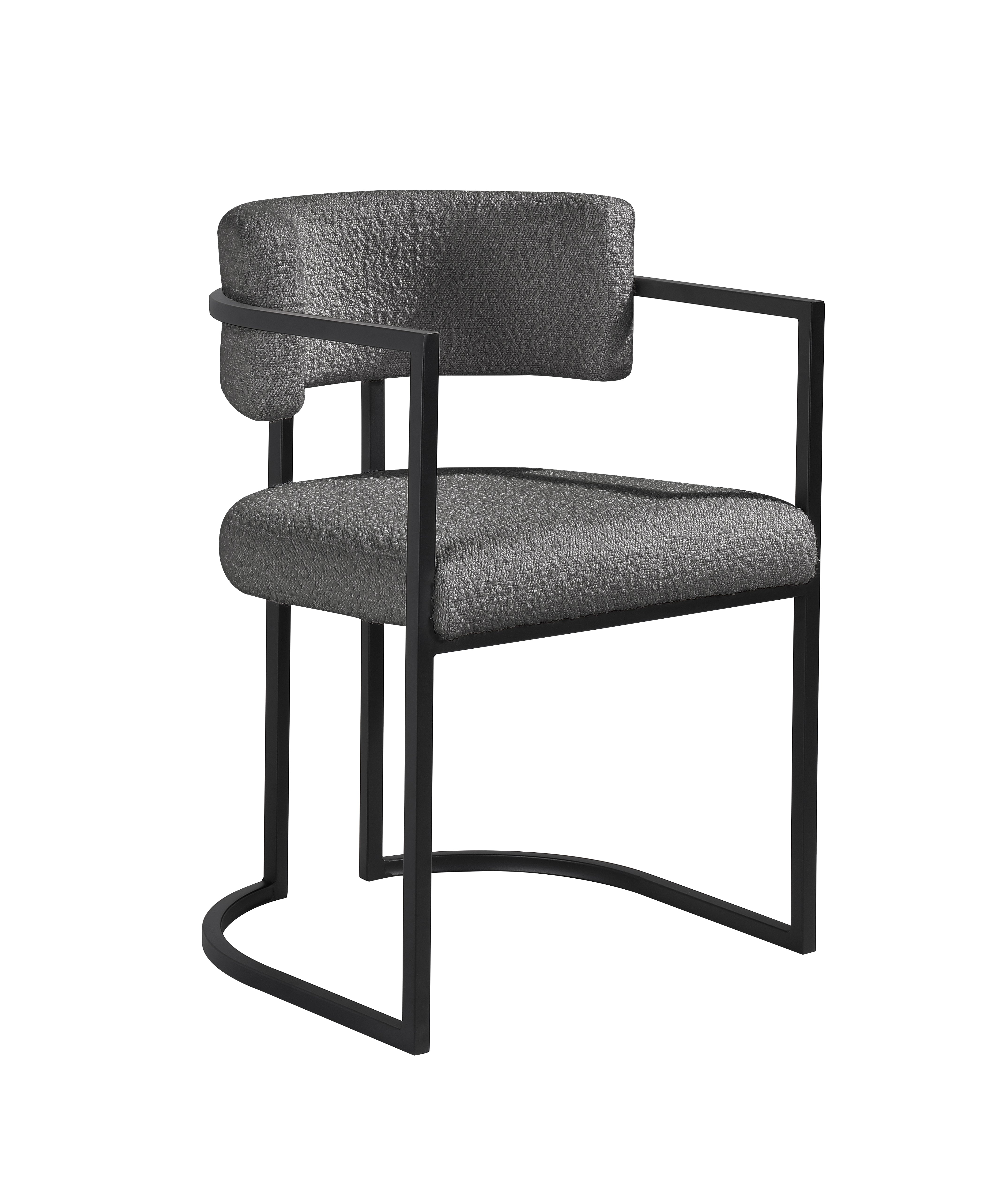 Alexa dark grey Dining Chair- black legs