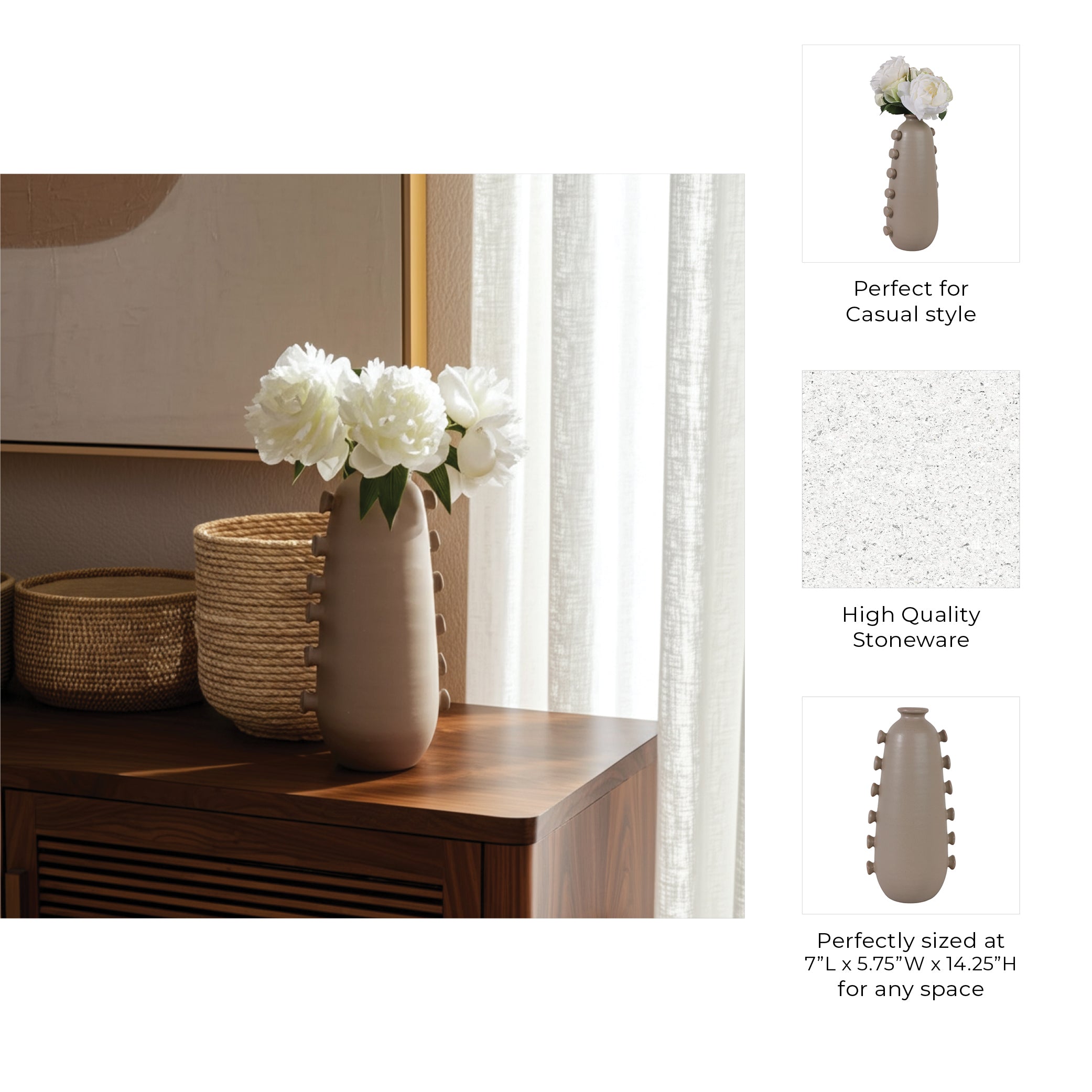 مزهرية ماريكوبا باللون البيج Maricopa Tan Vase