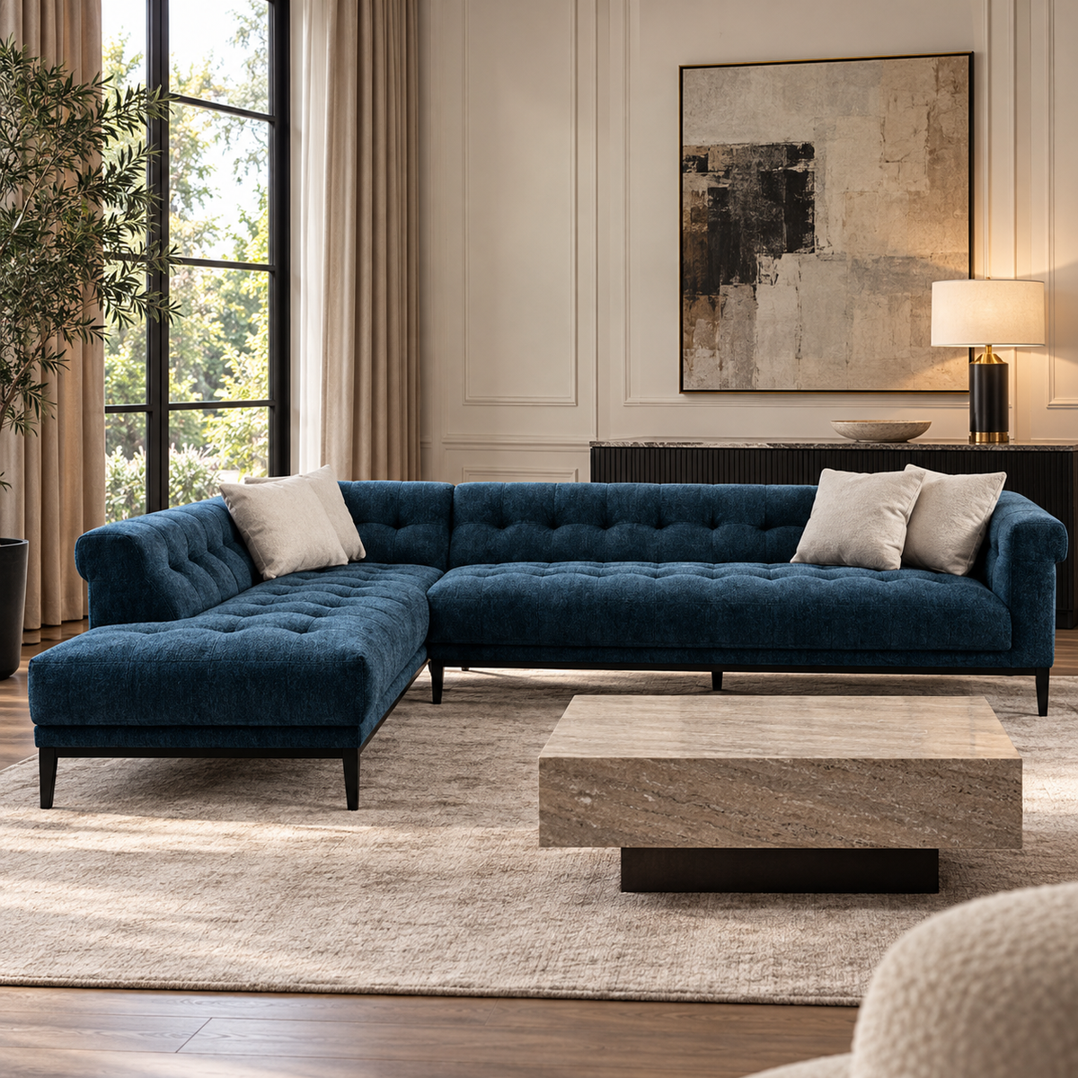 Agate Navy Sectional Laf