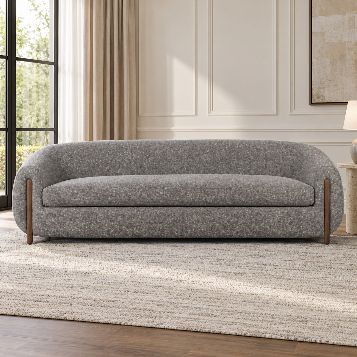 Grace Grey Boucle XL Sofa (265cm)