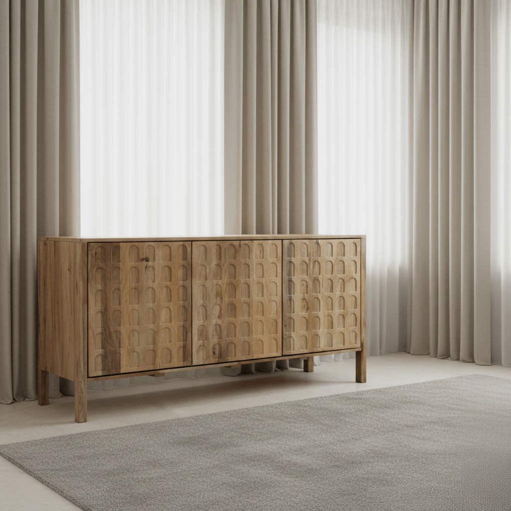 63" Mini Arches Sideboard,natural Cabinets & Chests| Sagebrook Home