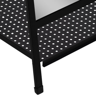 63" Standing Mirror W/ Hooks, Black - Al Rugaib Furniture