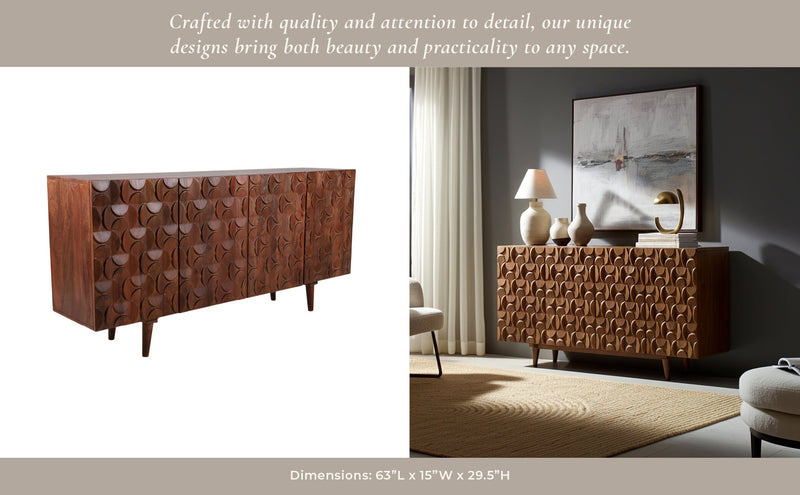 63x30" Mod Front Cabinet, Brown - Al Rugaib Furniture