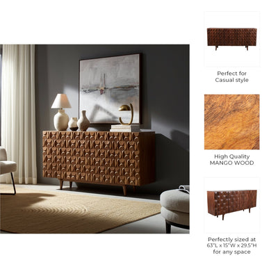 63x30" Mod Front Cabinet, Brown - Al Rugaib Furniture