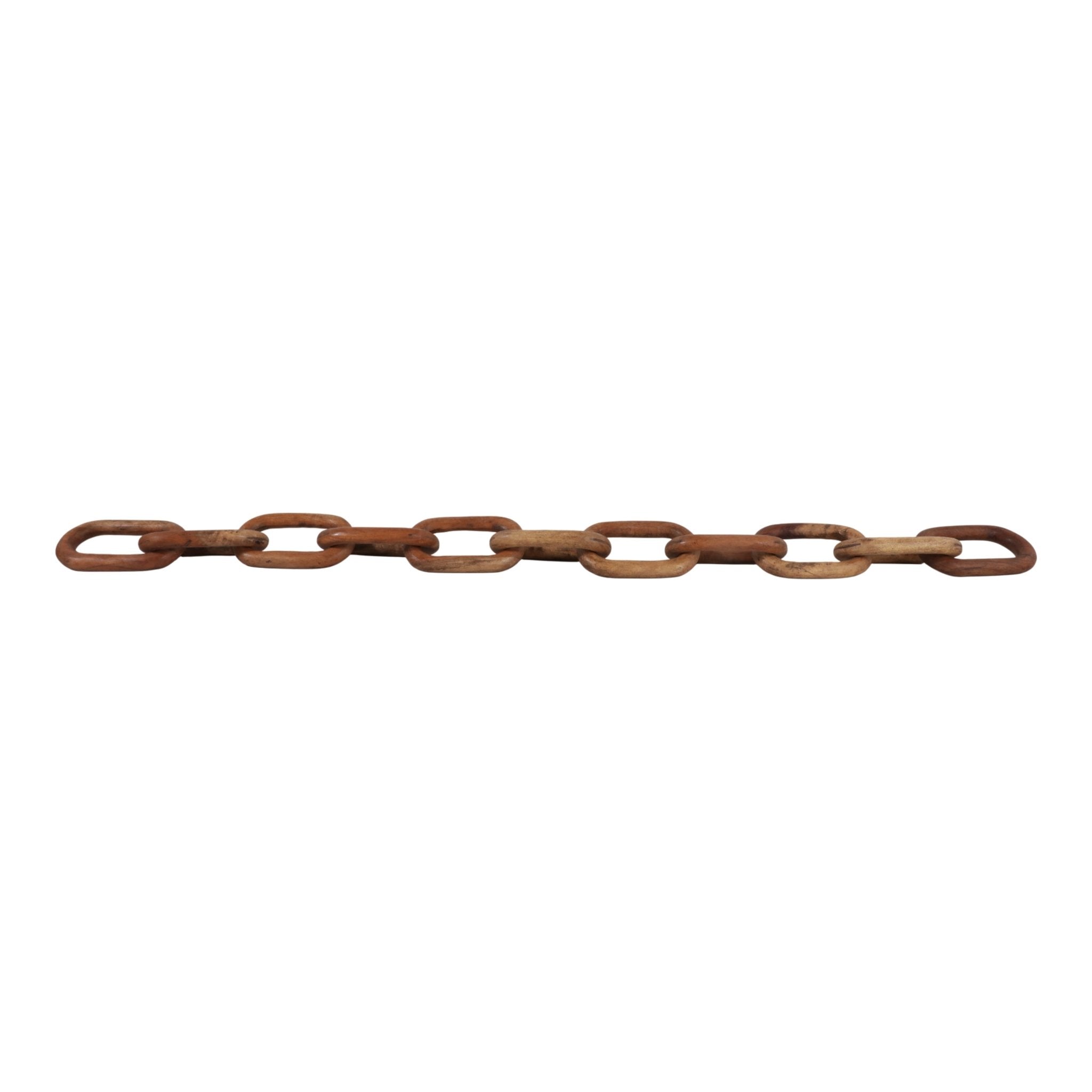 64x5" Reclaimed Wood Chain Link D?cor, Natural Table Decors| Sagebrook Home