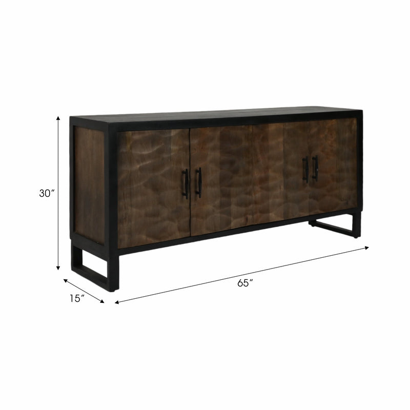 65" Ramsey Wood Sideboard, Brown - Al Rugaib Furniture