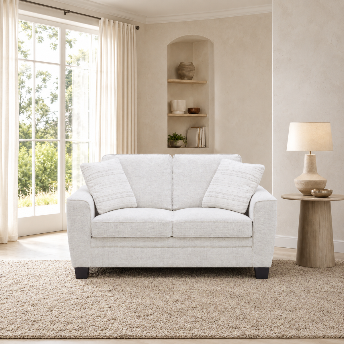 Elora Beige Loveseat 152cm