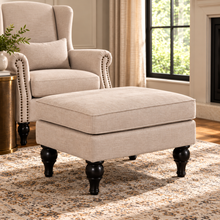 Saddle Beige Ottoman