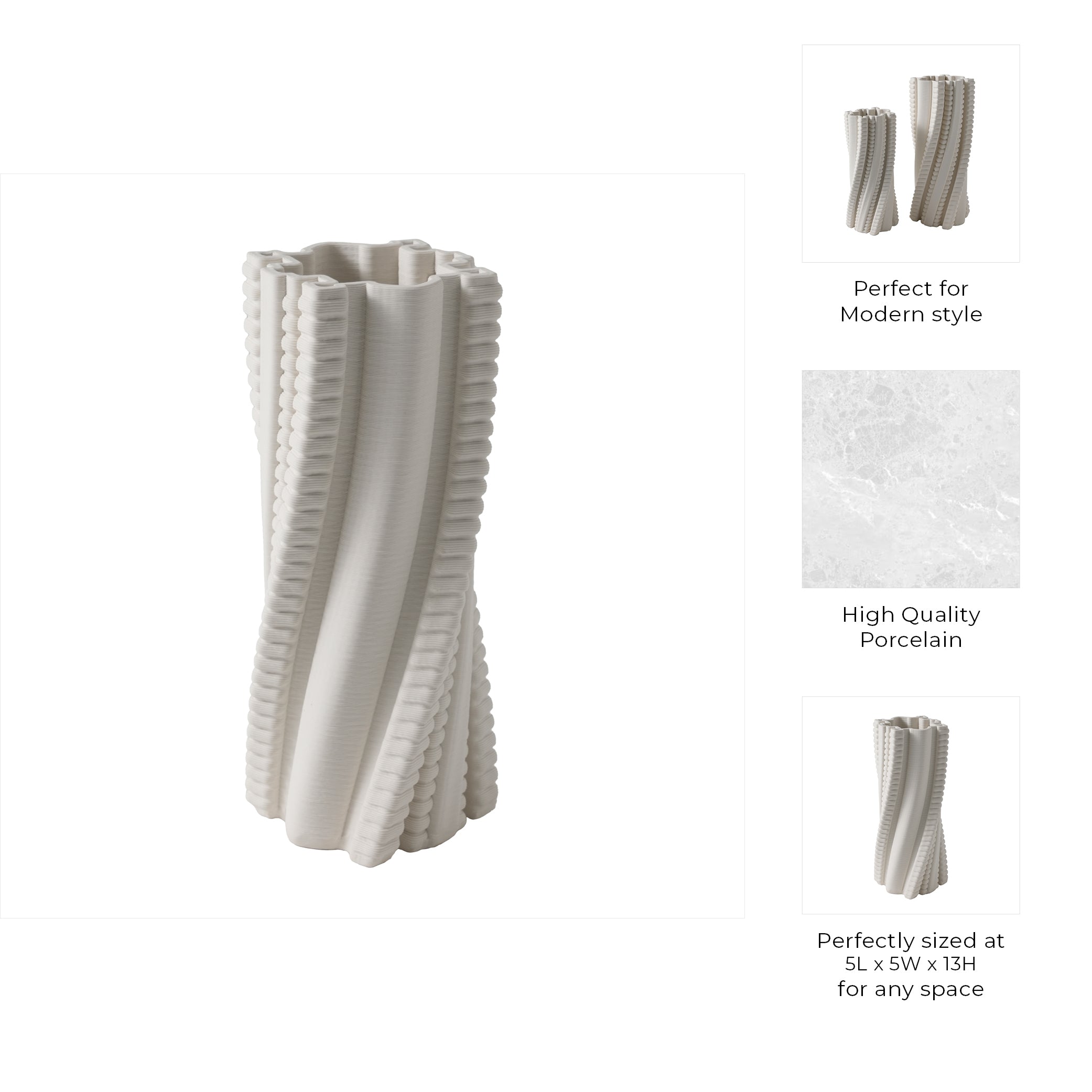مزهرية رينالدو المطبوعة ثلاثية الأبعاد Rinnaldo 3d Printed Vase