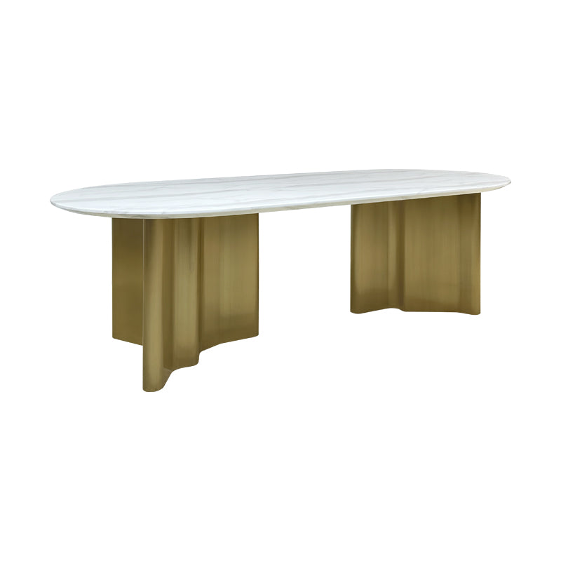 Samuel Oval Marble Dining Table- 8 seater