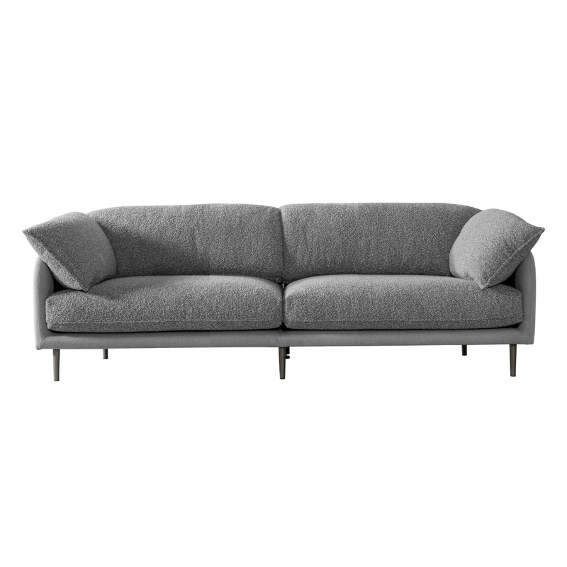 Ahad Grey Boucle Sofa