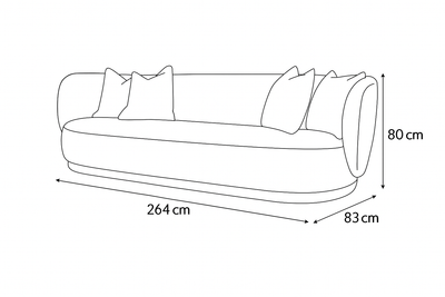 Amani'S Boutique Creamy 4 Seater Sofa