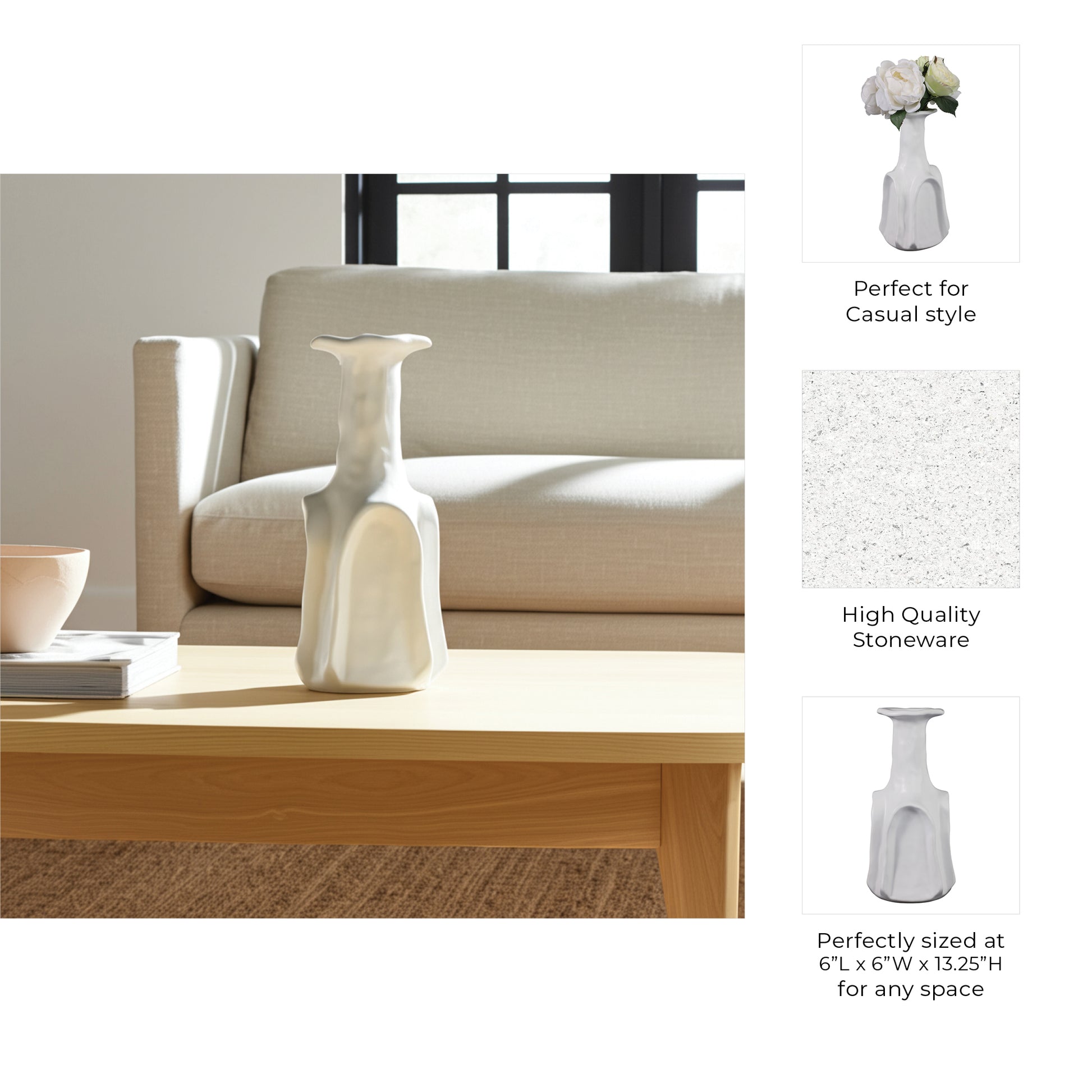 فاز فريدونيا الأبيض Fredonia White Vase