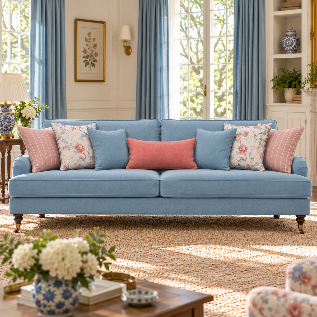 Country Rose Cottage by Noof Alaboudi Sofa 223CM