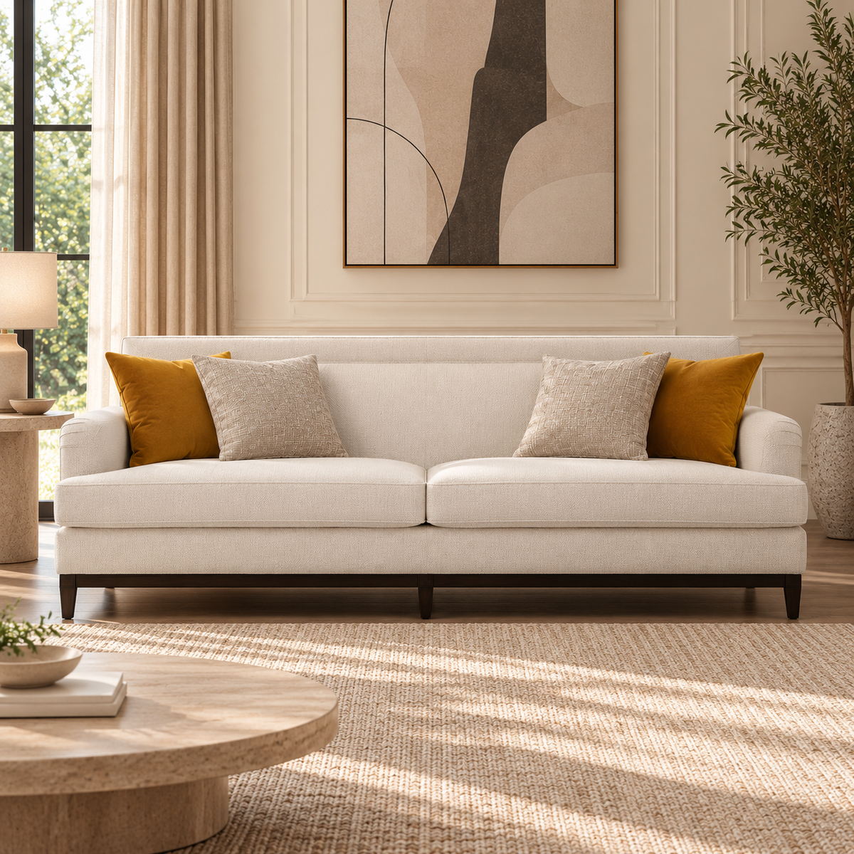 Amelia Sofa (223Cm) - Brown