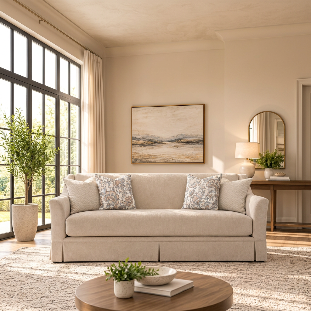 Liwan Brown 2 seater Sofa