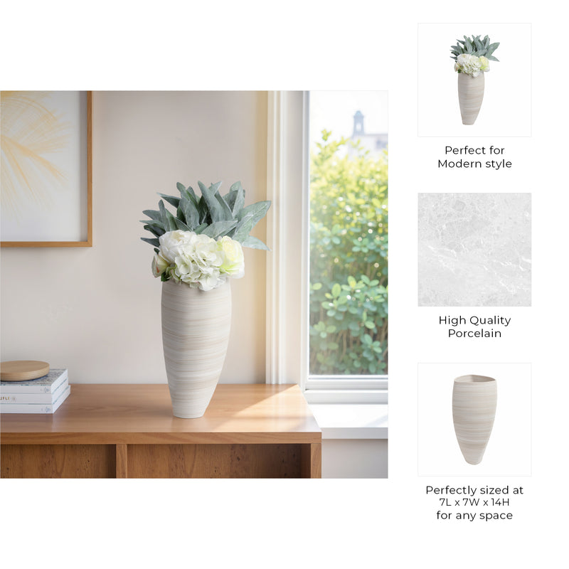 وعاء من الخزف مطبوع بتقنية 3D من اسمرا، متعدد الألوان Asmara 3d Printed Porcelain Vase, Multi