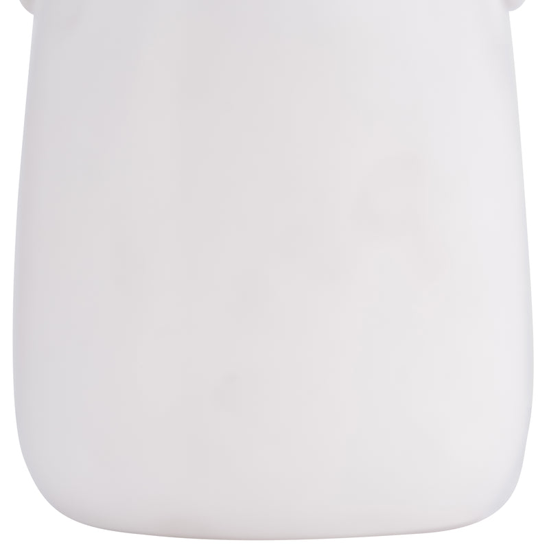 Cer, 10H Eared Vase, White