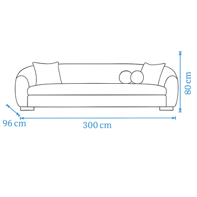 Boucle 5 seater sofa