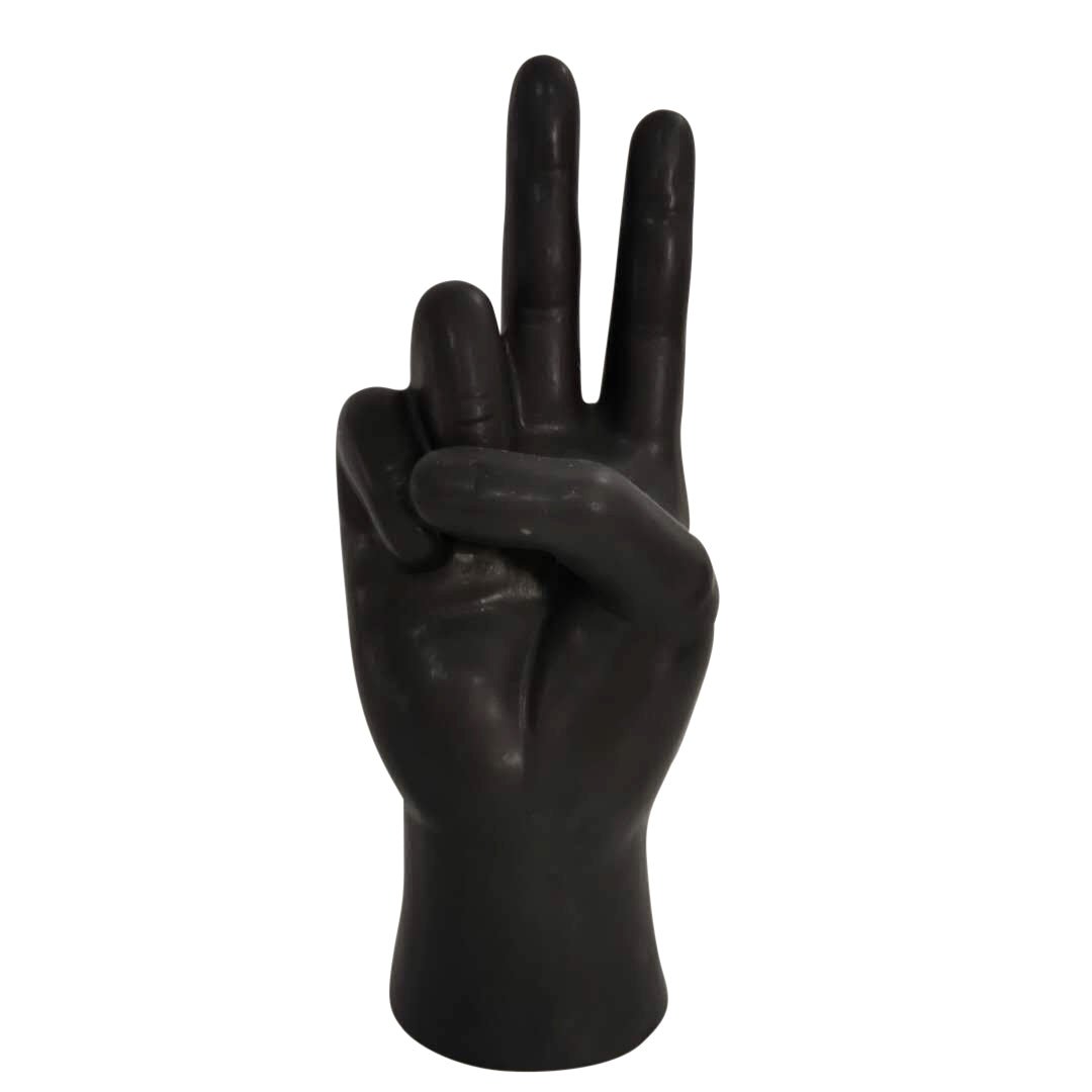 6"H PEACE SIGN TABLE DECO, BLACK Table Decors| Sagebrook Home