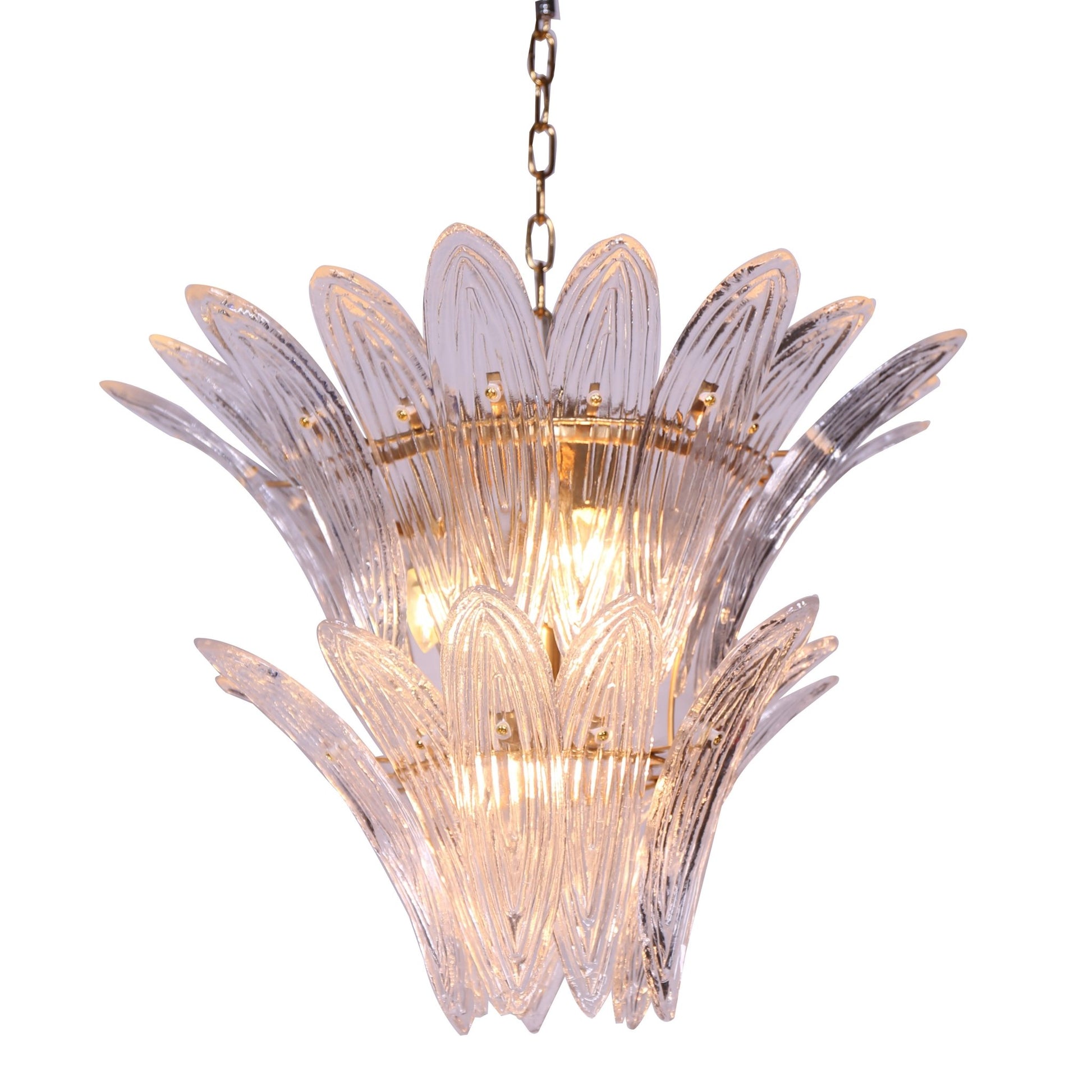 6LIGHTS GLASS CHANDELIER chandeliers| Sagebrook Home
