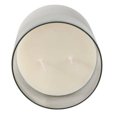 6x5" 34 Oz Jasmine Frosted Glass Candle, Clear - Al Rugaib Furniture