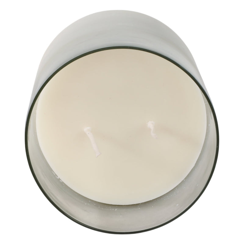 6x5" 34 Oz Jasmine Frosted Glass Candle, Clear - Al Rugaib Furniture