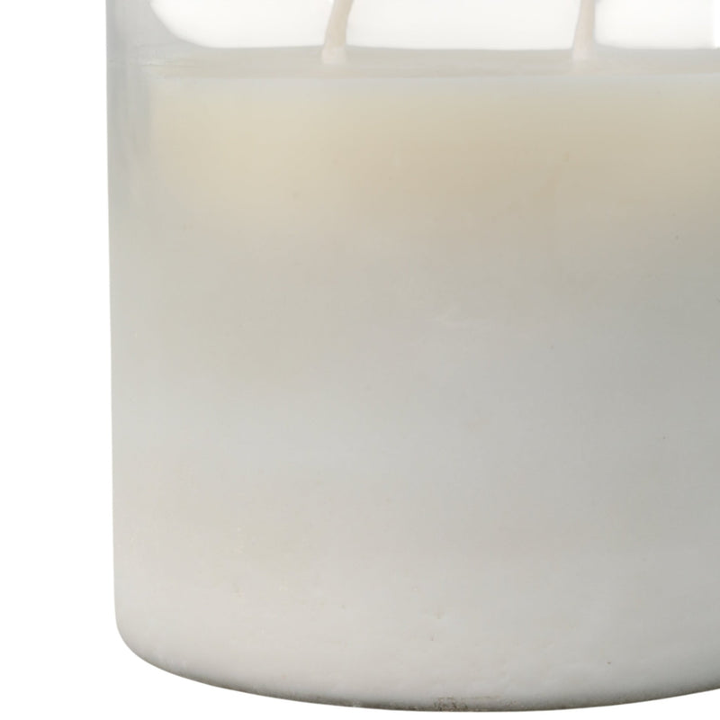6x5" 34 Oz Jasmine Frosted Glass Candle, Clear - Al Rugaib Furniture