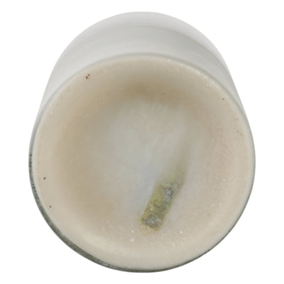 6x5" 34 Oz Jasmine Frosted Glass Candle, Clear - Al Rugaib Furniture