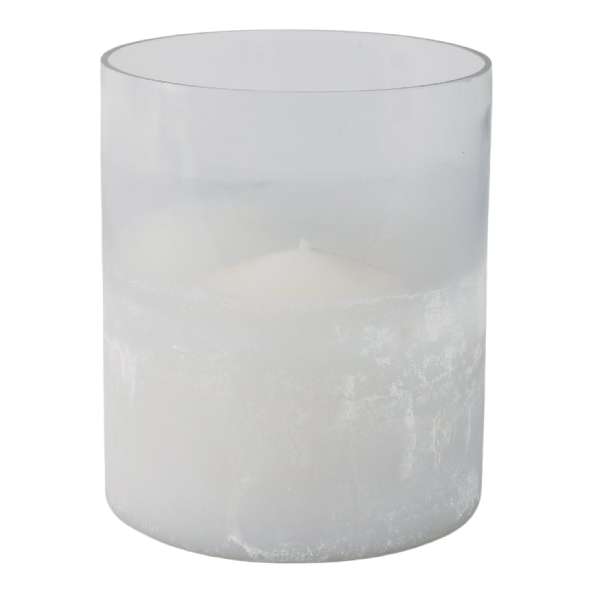 6x5" Frosted Bottom Hurricane, Clear Candle Holders| Sagebrook Home