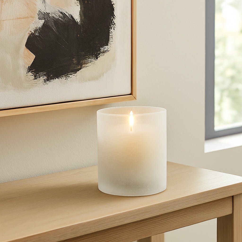 6x5" Frosted Bottom Hurricane, Clear Candle Holders| Sagebrook Home