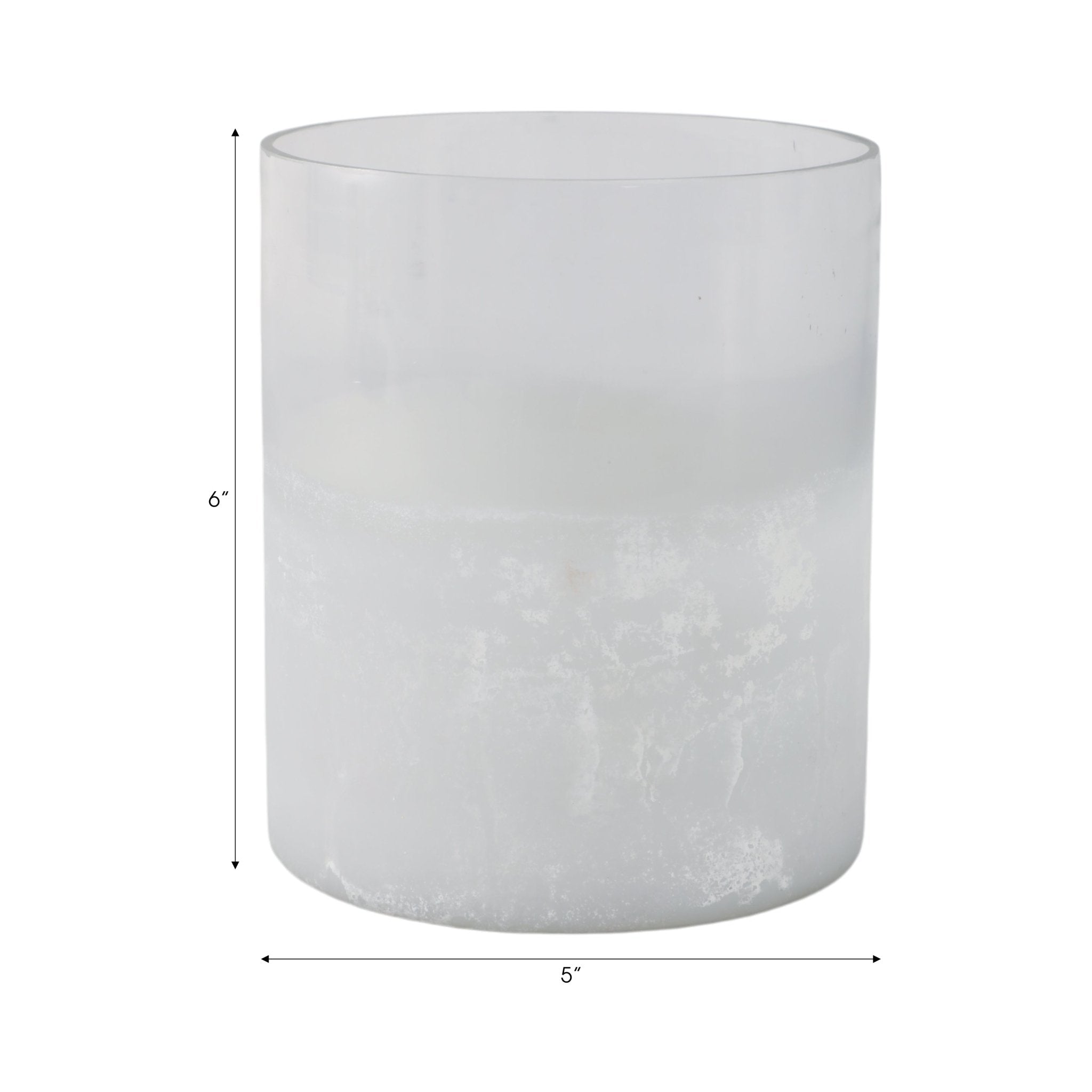 6x5" Frosted Bottom Hurricane, Clear Candle Holders| Sagebrook Home