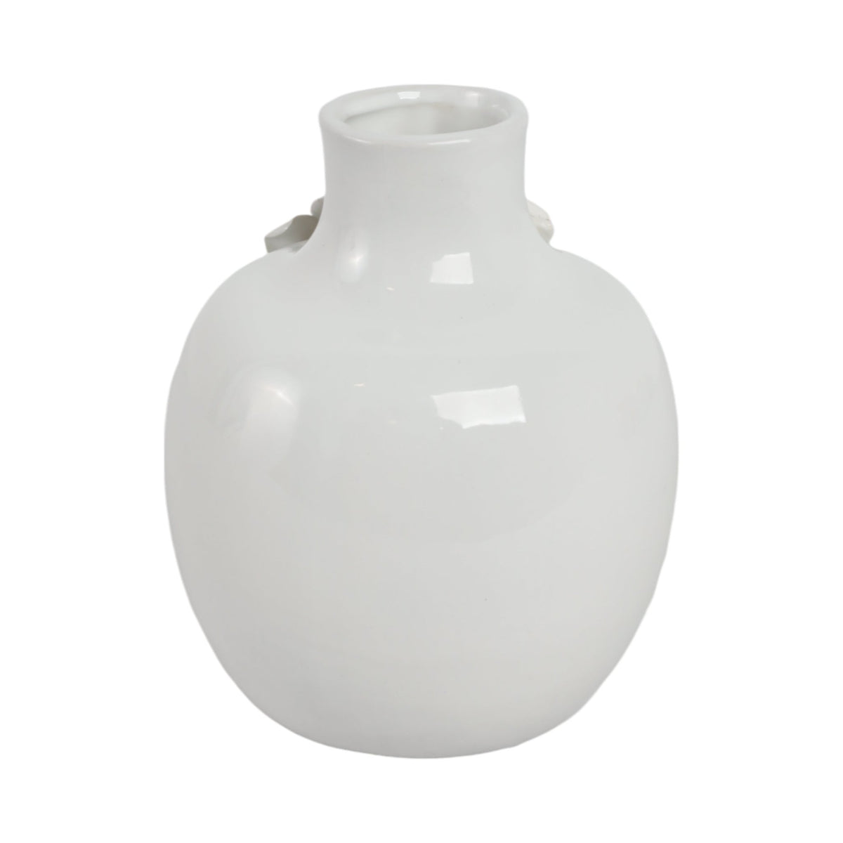 6x5" Rose Applique Bud Vase, Cream Vases and Jars| Sagebrook Home