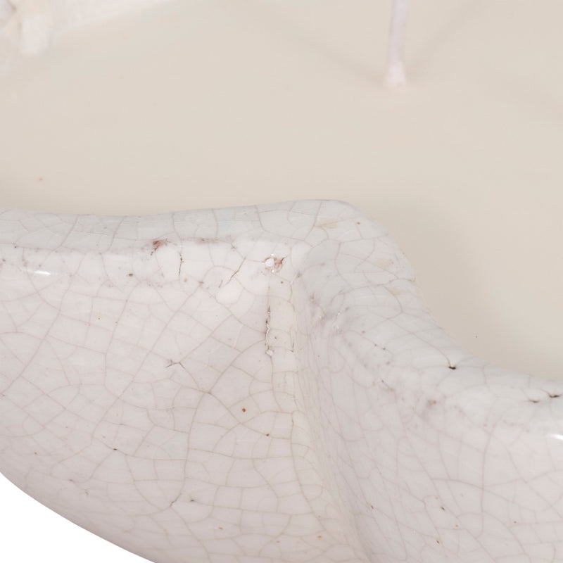 7" 11 Oz Sandalwood Heart Candle, White - Al Rugaib Furniture