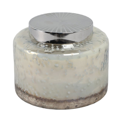 7" 71 Oz Lavender Speckle Lidded Candle, Lt Blue/s - Al Rugaib Furniture