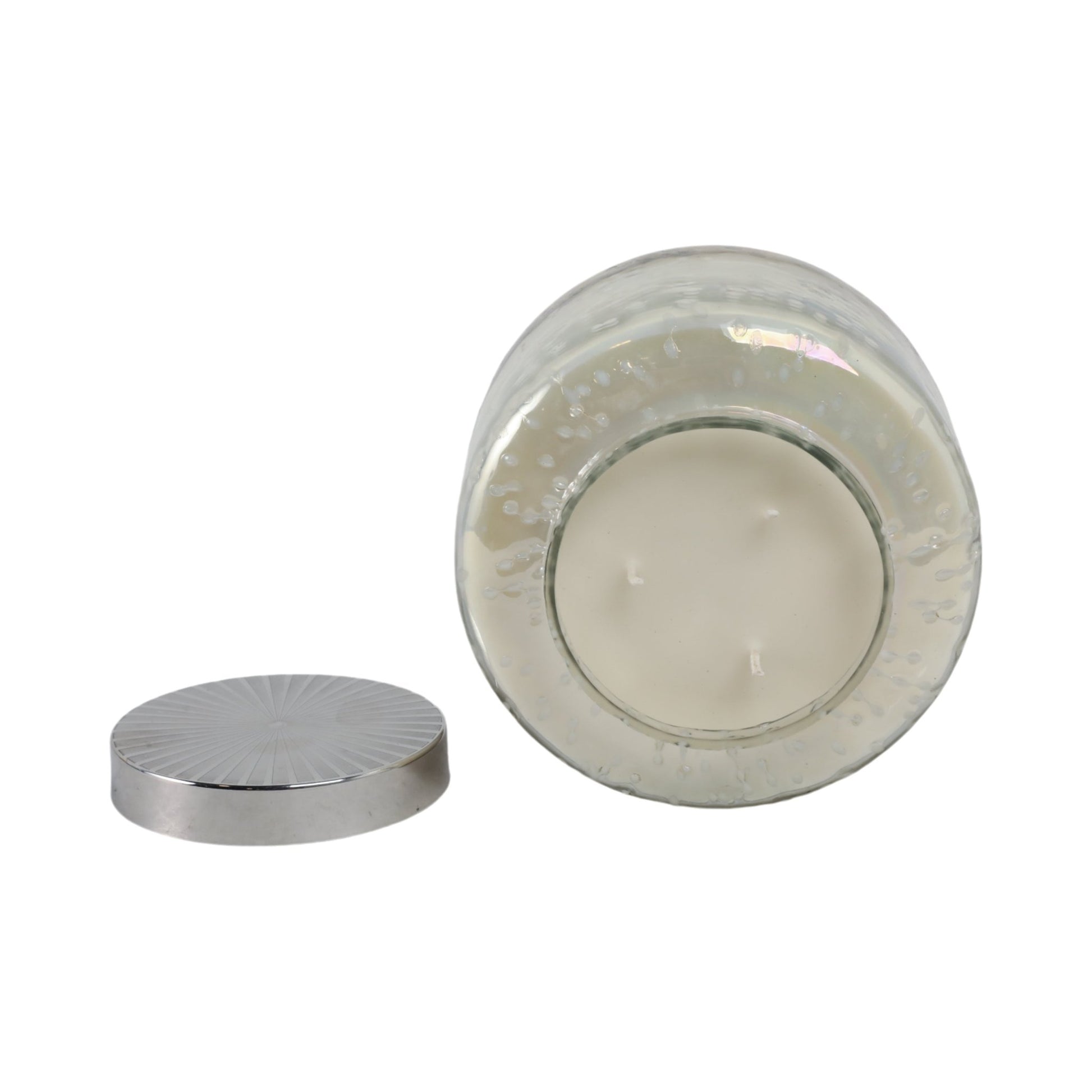 7" 71 Oz Lavender Speckle Lidded Candle, Lt Blue/s Candle Holders| Sagebrook Home