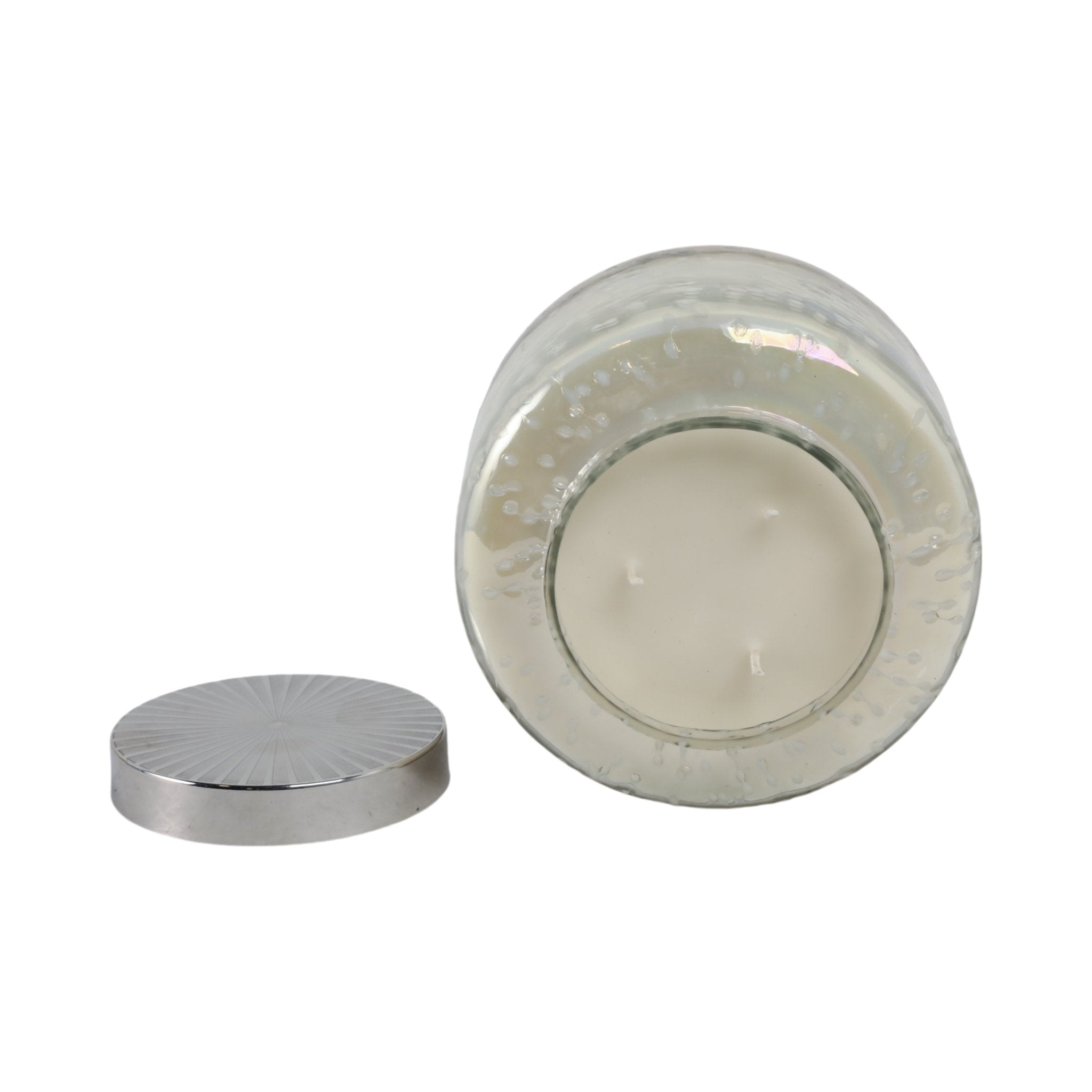 7" 71 Oz Lavender Speckle Lidded Candle, Lt Blue/s Candle Holders| Sagebrook Home