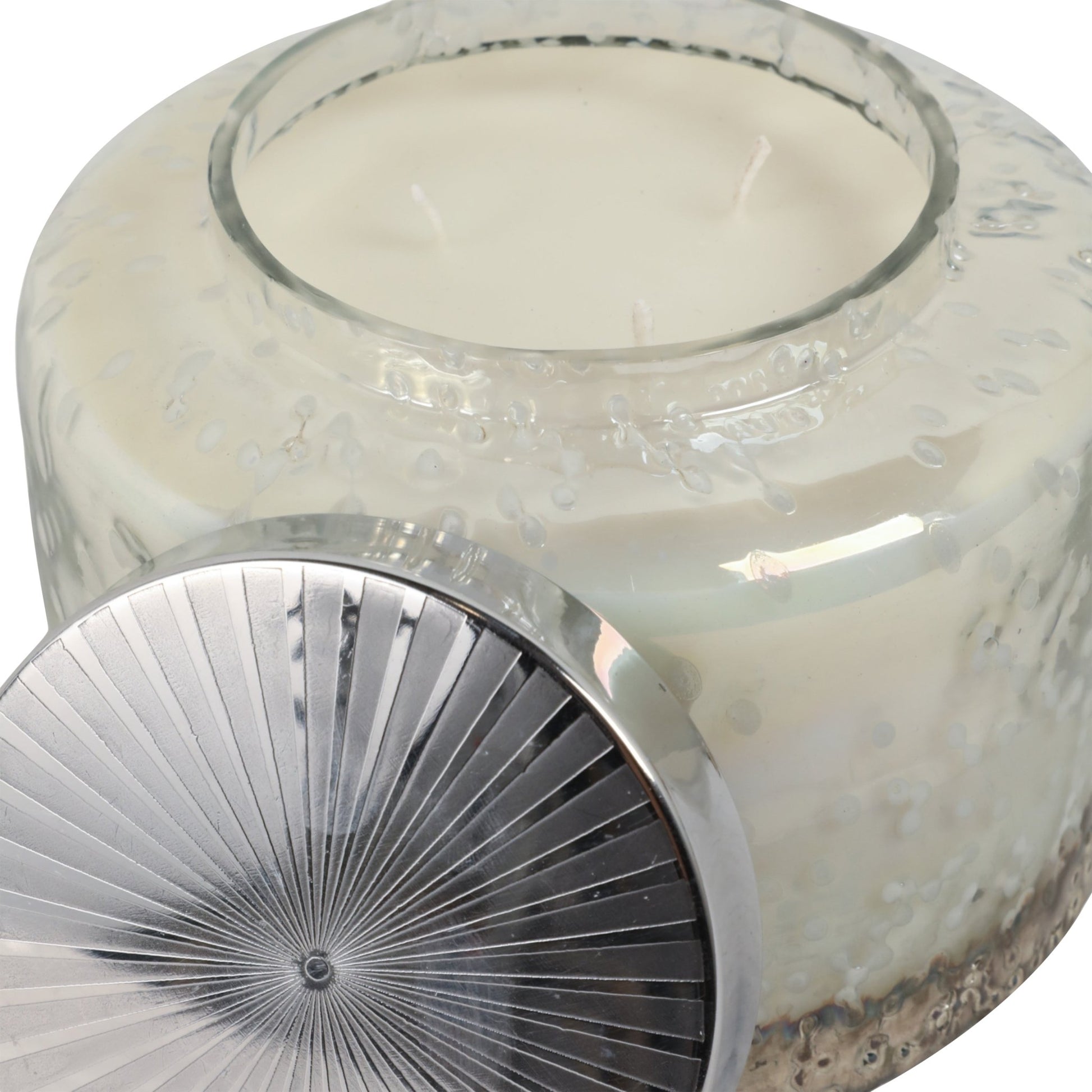 7" 71 Oz Lavender Speckle Lidded Candle, Lt Blue/s Candle Holders| Sagebrook Home